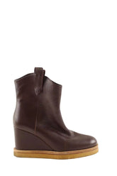 Boots Ba&Sh Bordeaux en Cuir, taille 36 - Seconde Main
