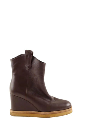 Boots Ba&Sh Bordeaux en Cuir, taille 36 - Seconde Main