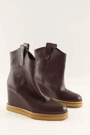 Boots Ba&Sh Bordeaux en Cuir
