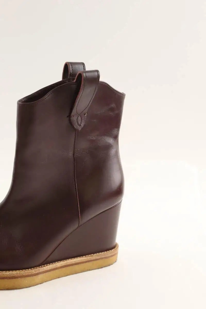 Boots Ba&Sh Bordeaux en Cuir