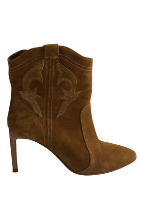 Boots Ba&Sh Camel en Daim, taille 39 - Seconde Main