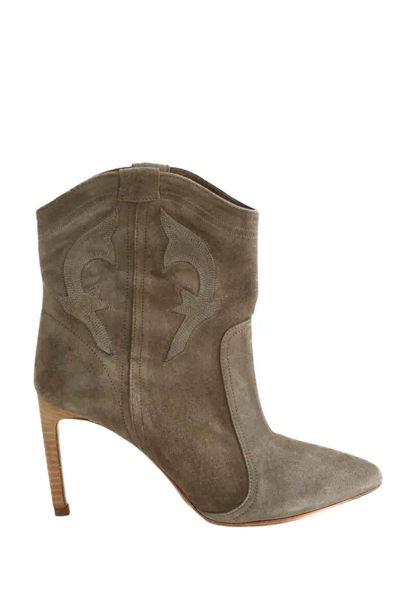 Boots Ba&Sh Gris en Daim, taille 38 - Seconde Main