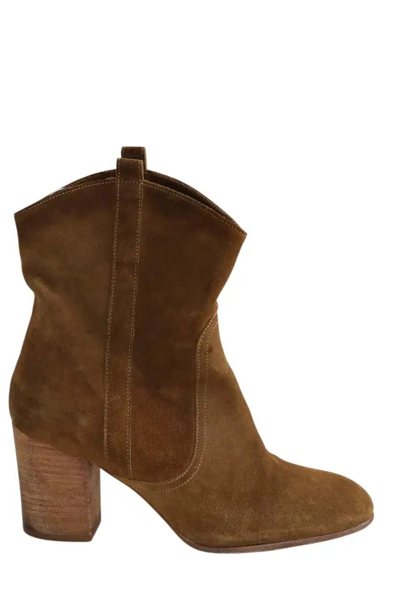 Boots Ba&Sh Kaki en Daim, taille 37 - Seconde Main