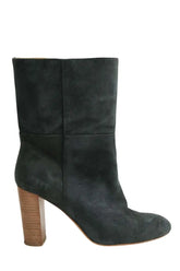 Boots Ba&Sh Vert en Daim, taille 40 - Seconde Main