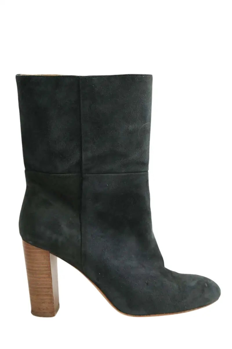 Boots Ba&Sh Vert en Daim, taille 40 - Seconde Main
