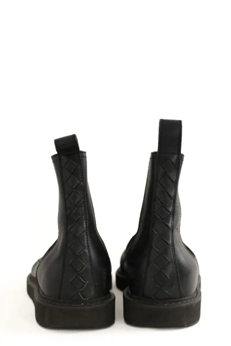 Boots Bottega Veneta Chelsea Ben Noir en Cuir