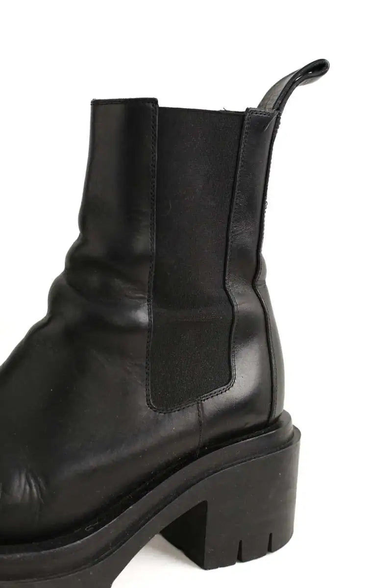 Boots Bottega Veneta Lug Noir en Cuir