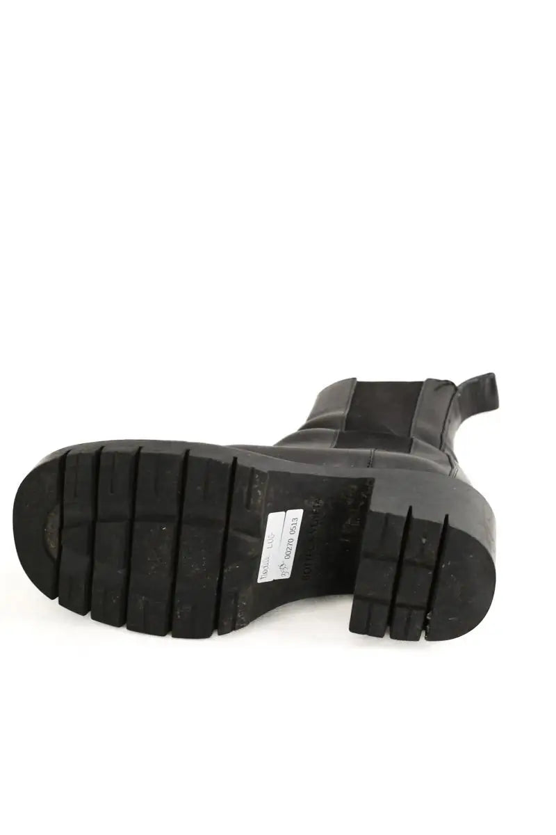 Boots Bottega Veneta Lug Noir en Cuir