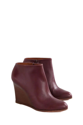 Boots Celine Bordeaux en Cuir