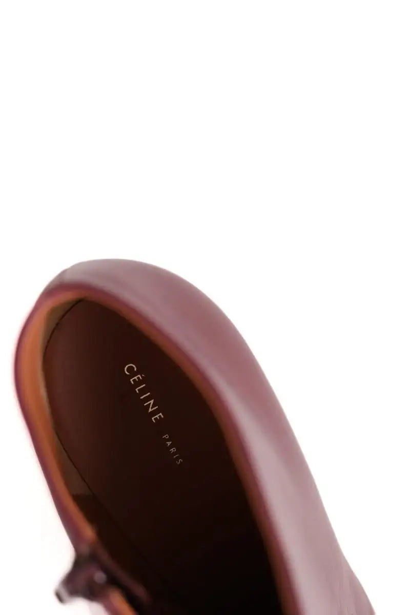 Boots Celine Bordeaux en Cuir