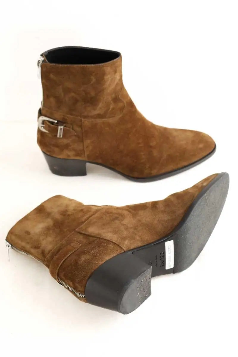 Boots Celine Marron en Daim