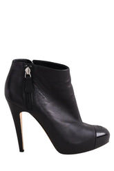 Boots Chanel Noir en Cuir, taille 38 - Seconde Main