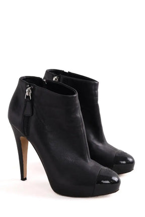 Boots Chanel Noir en Cuir