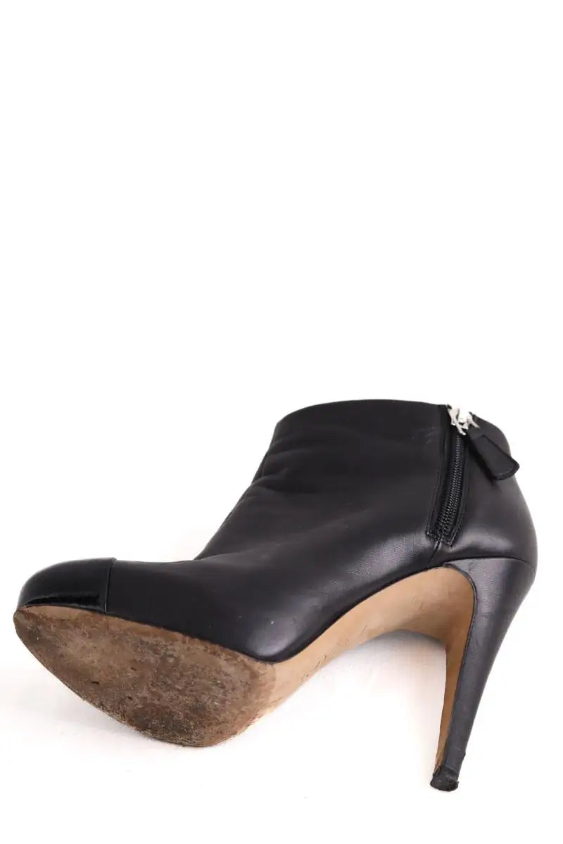 Boots Chanel Noir en Cuir