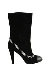 Boots Chanel Noir en Daim, taille 41 - Seconde Main