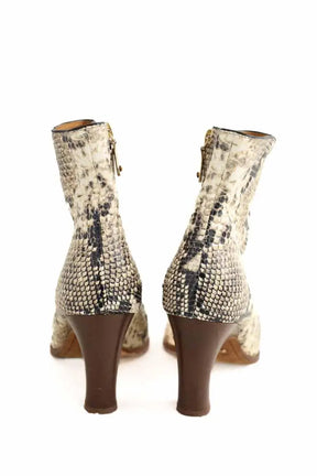 Boots Chloé Oli Beige en Cuirs exotiques