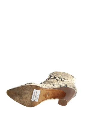 Boots Chloé Oli Beige en Cuirs exotiques