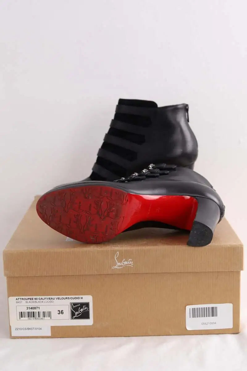 Boots Christian Louboutin Noir en Daim