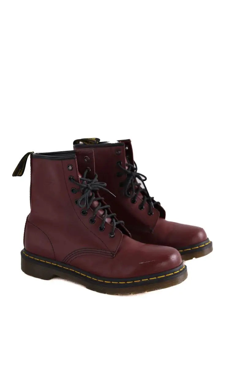 Boots Dr. Martens Bordeaux en Cuir