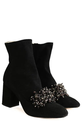 Boots Elie Saab Noir en Daim