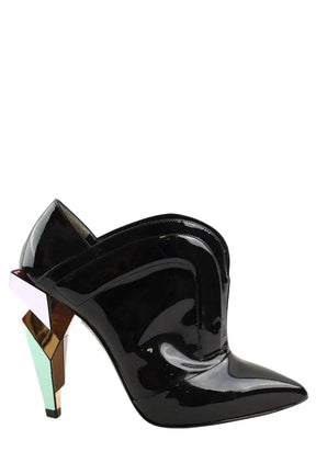 Boots Fendi Noir en Cuir verni, taille 35 - Seconde Main