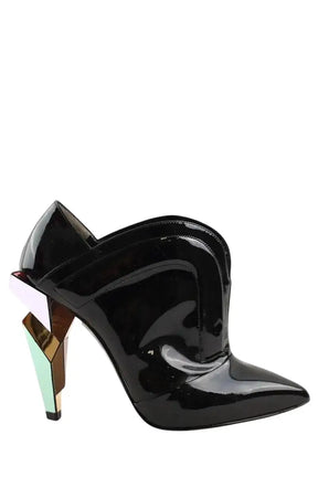 Boots Fendi Noir en Cuir verni, taille 35 - Seconde Main