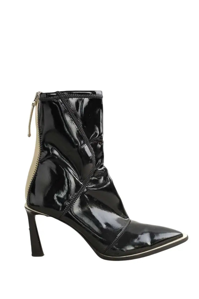 Boots Fendi Noir en Cuir verni, taille 39 - Seconde Main