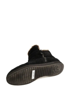 Boots fourées Chanel Noir en Daim