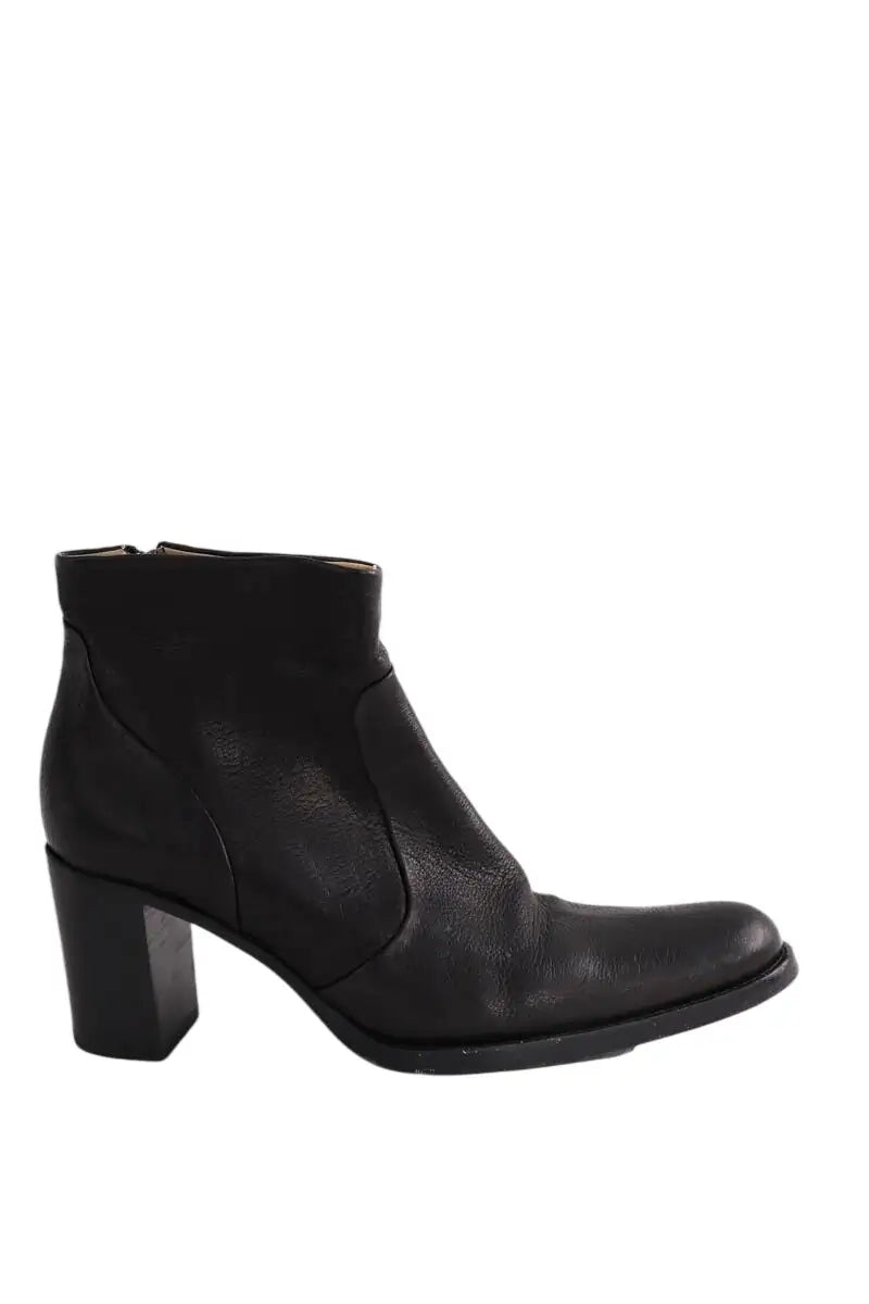 Boots Free Lance Noir en Cuir, taille 36 - Seconde Main