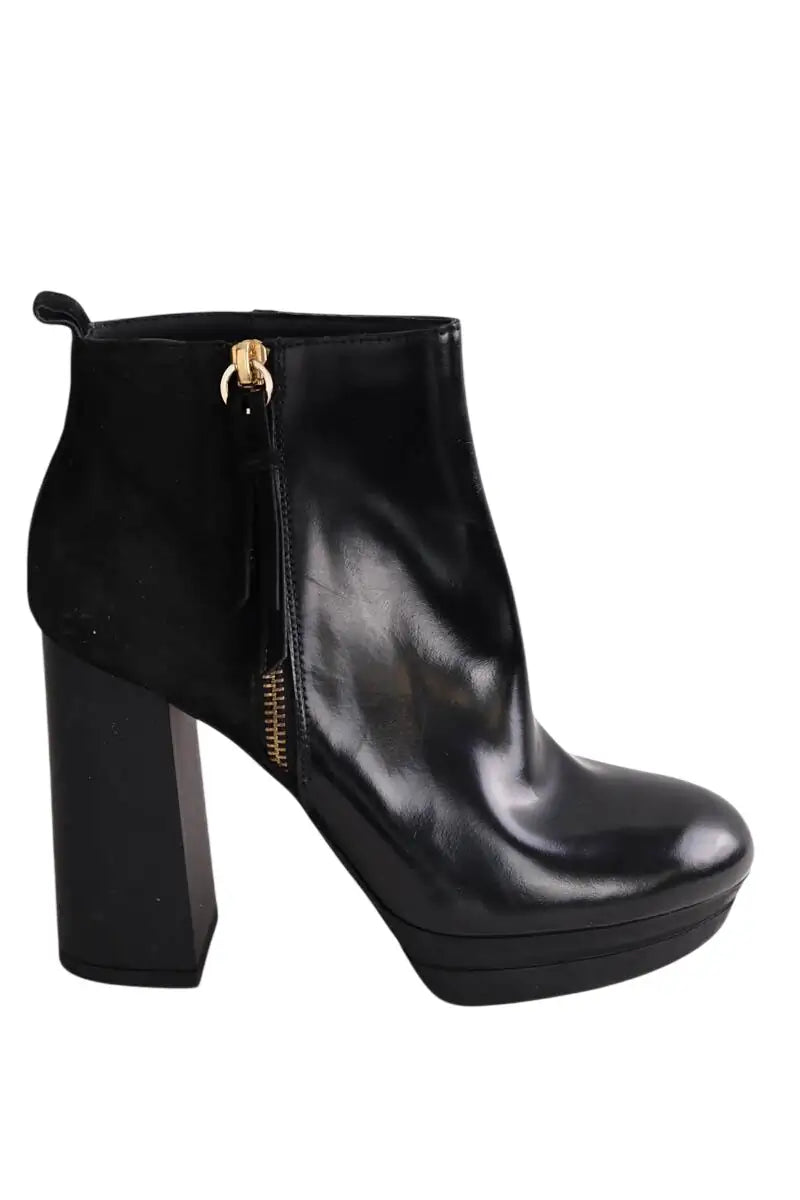 Boots Hogan Noir en Cuir verni, taille 36 - Seconde Main