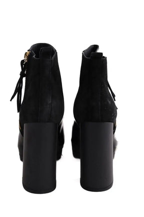 Boots Hogan Noir en Cuir verni