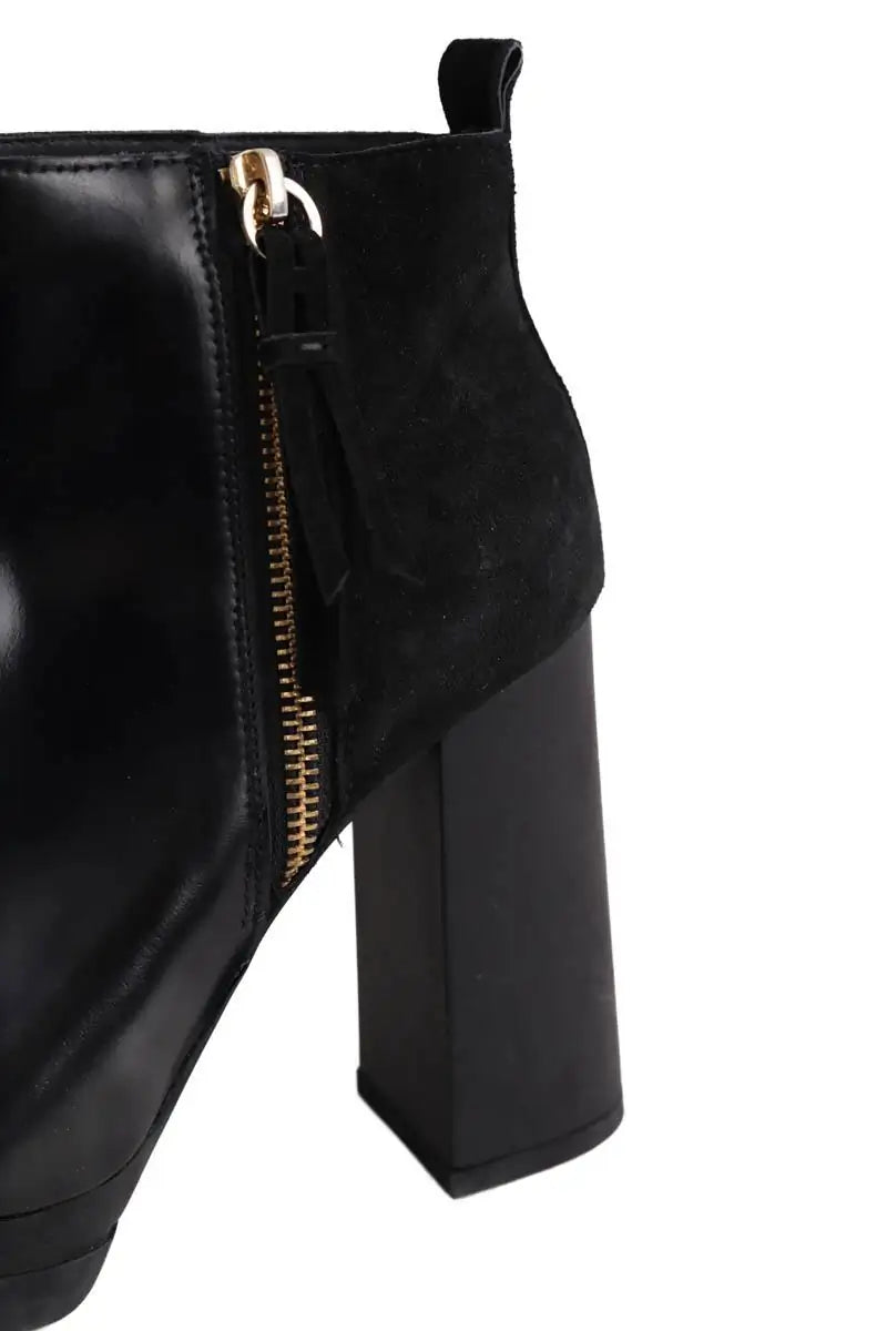 Boots Hogan Noir en Cuir verni