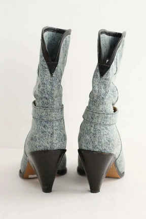 Boots Isabel Marant Bleu en Tissu