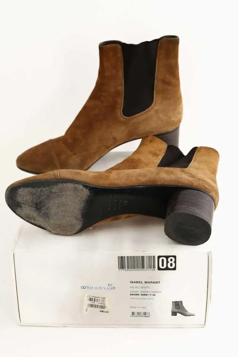 Boots Isabel Marant Danae Marron en Daim
