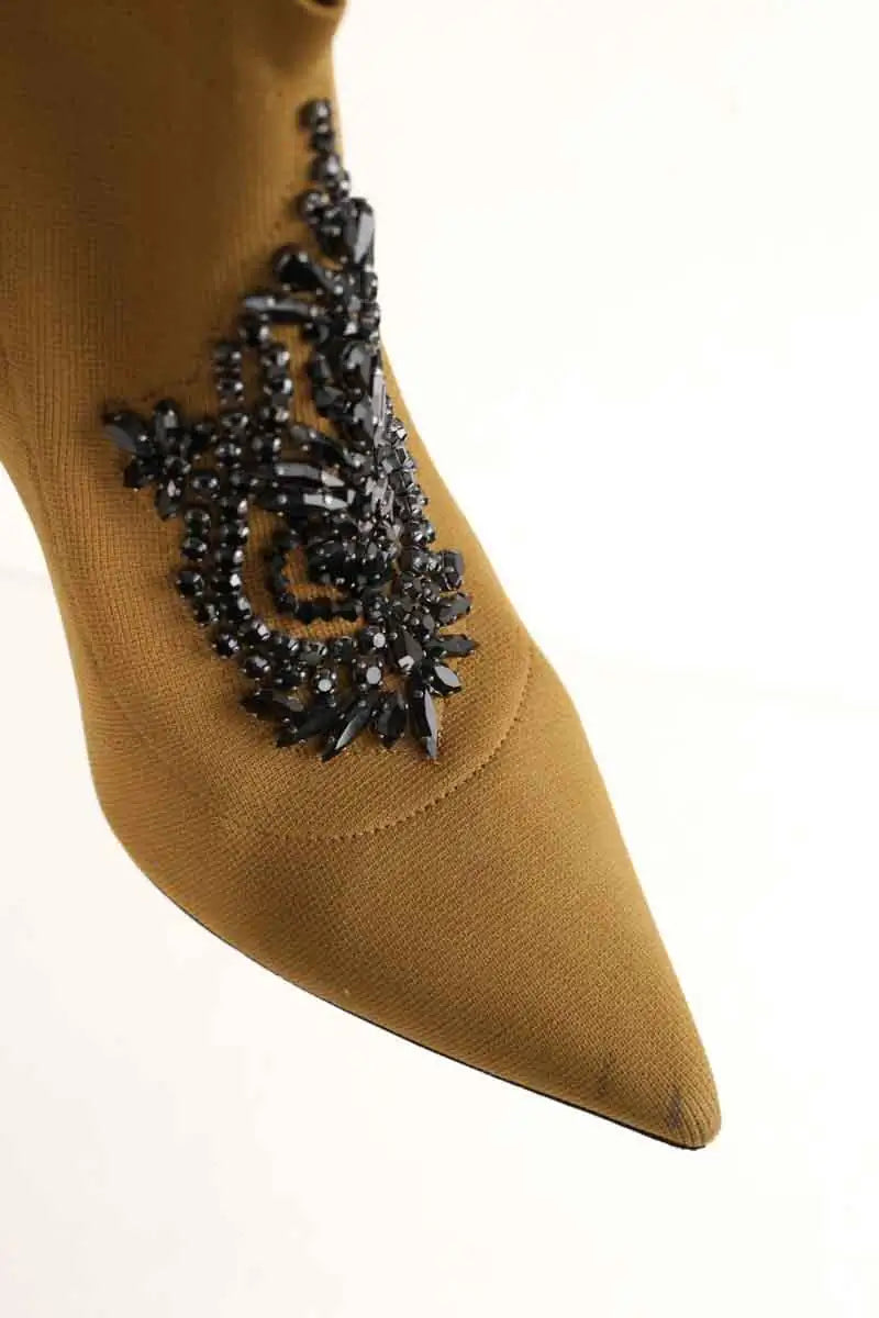 Boots Jimmy Choo Marron en Tissu