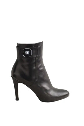 Boots Longchamp Noir en Cuir, taille 39 - Seconde Main