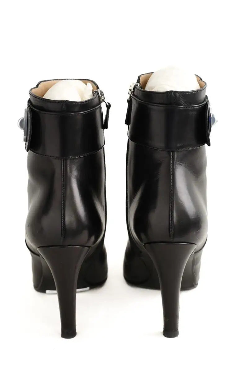 Boots Longchamp Noir en Cuir
