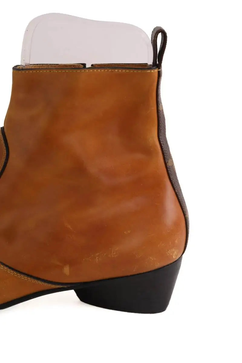 Boots Louis Vuitton Camel en Cuir