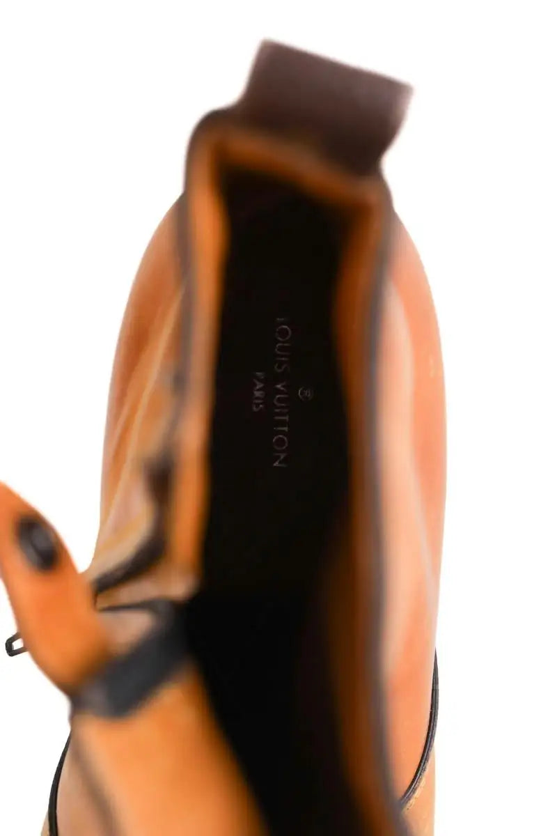 Boots Louis Vuitton Camel en Cuir