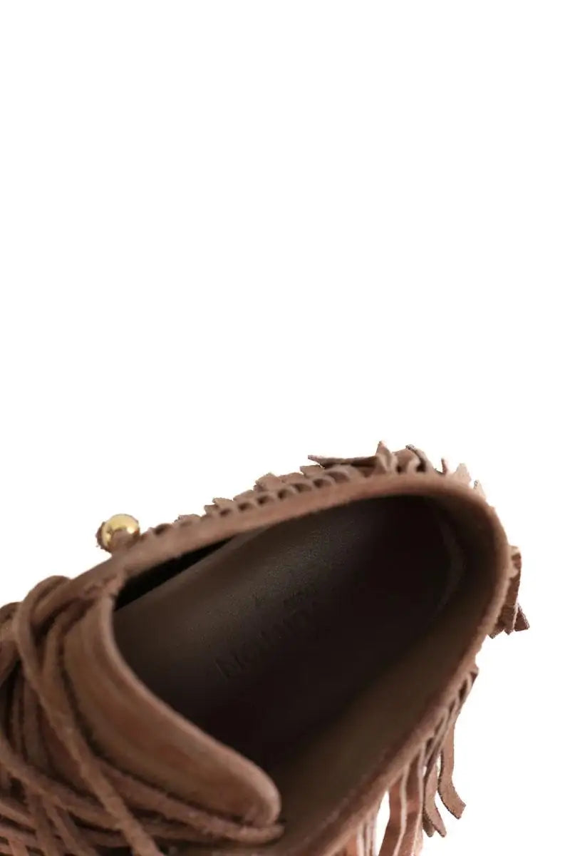 Boots Louis Vuitton Marron en Daim