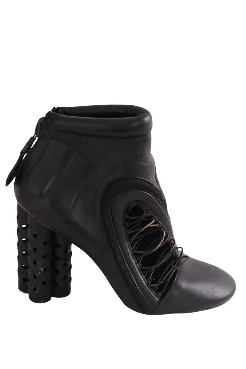 Boots Louis Vuitton Noir en Cuir, taille 40 - Seconde Main