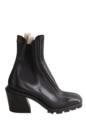 Boots Louis Vuitton Noir en Cuir, taille 40 - Seconde Main