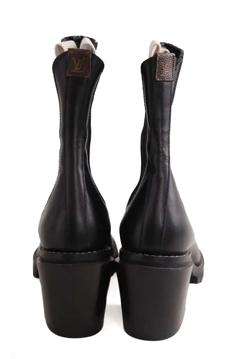 Boots Louis Vuitton Noir en Cuir