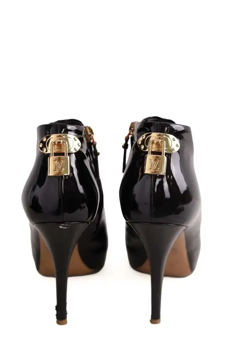 Boots Louis Vuitton Noir en Cuir verni