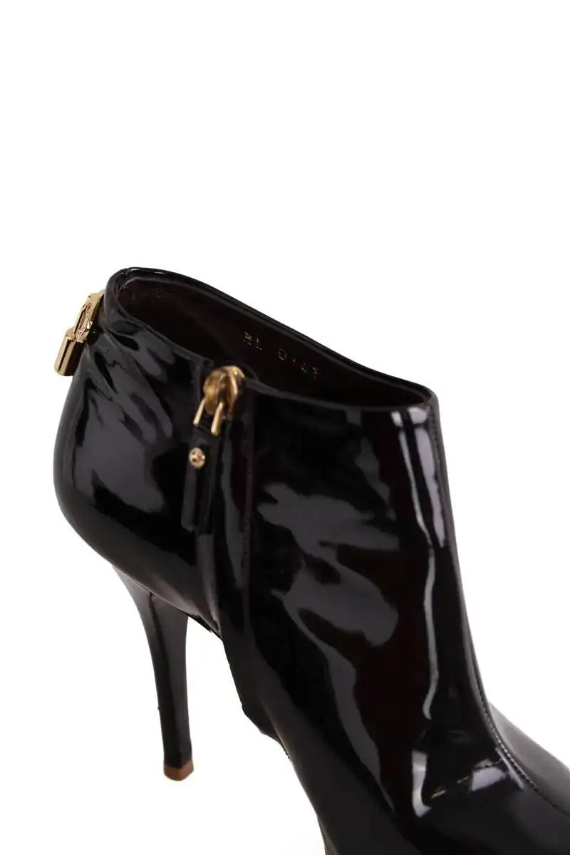 Boots Louis Vuitton Noir en Cuir verni