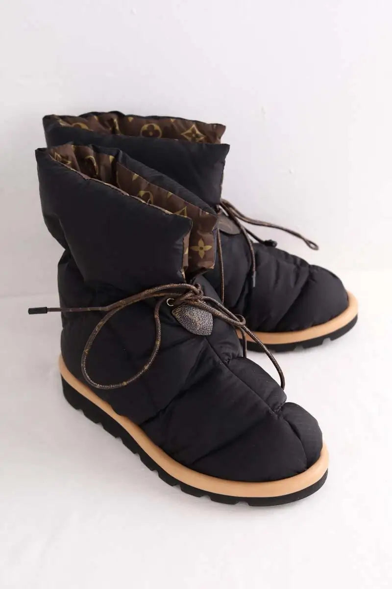 Boots Louis Vuitton Noir en Tissu