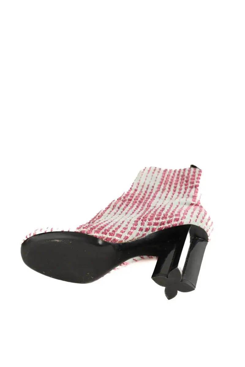 Boots Louis Vuitton Rose en Velours
