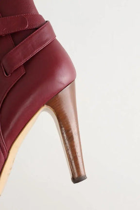 Boots Michel Vivien Bordeaux en Cuir