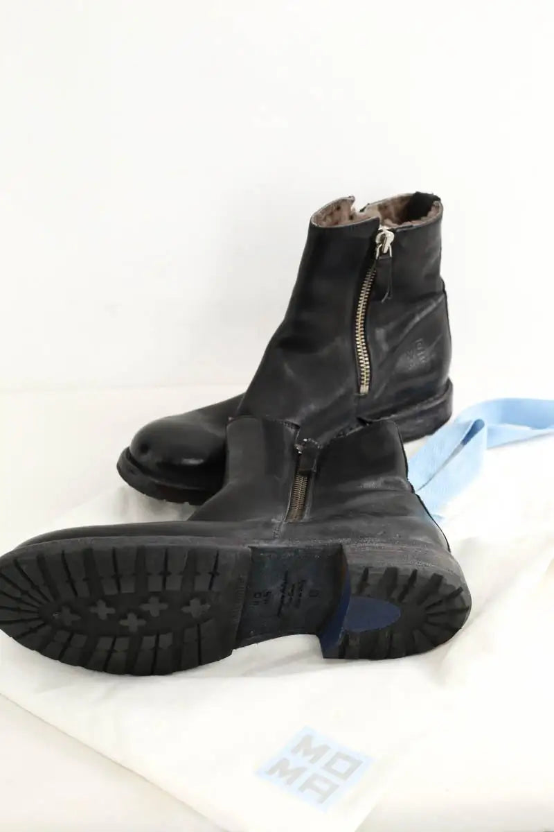 Boots Moma Noir en Cuir