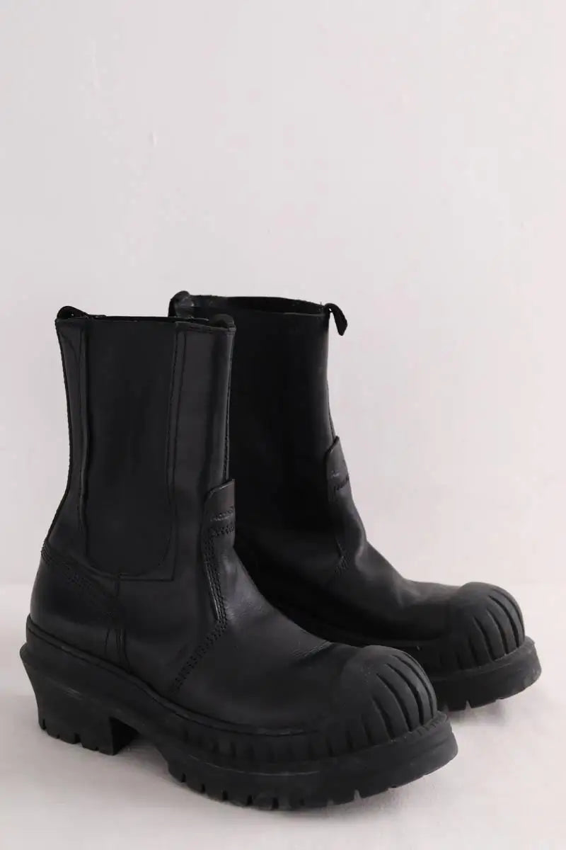 Boots motardes Acne Studios Noir en Cuir